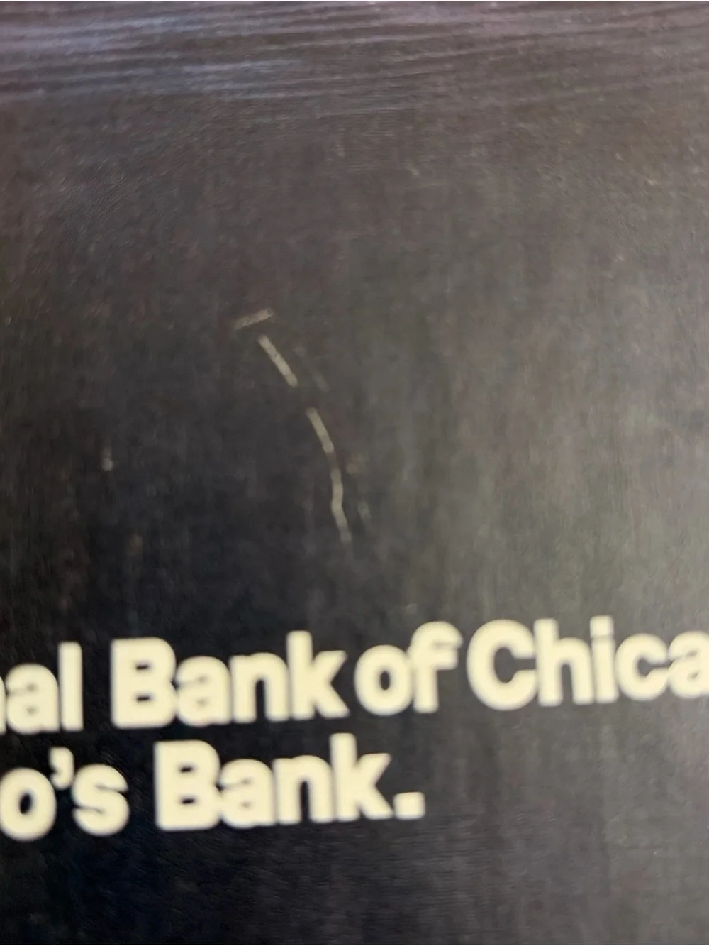 Vintage First National Bank of Chicago Cancelled Check Box Skyline Organizer